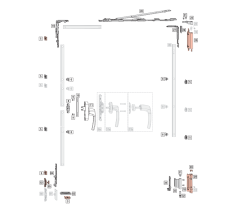 ROTO AL úchyt křídlového ložiska pro hliníková okna
