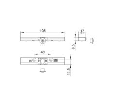 Winkhaus - průvanová pojistka pro PVC a Eurookna - Stříbrná