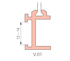 Sada uzavíracích dílů DK pro hliníková okna profil V1
