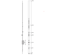 WINKHAUS otvíravě-sklopná převodovka 695-945 mm - Stříbrná