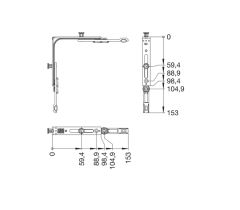WINKHAUS rohové vedení E11 - Stříbrná