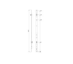 WINKHAUS středový uzávěr 500 mm - Stříbrná