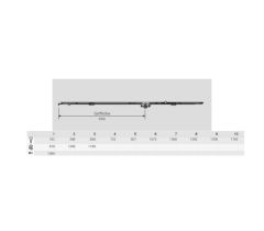 ROTO NX otv.-sklop. 2.001-2.200 mm balkonová převodovka - Stříbrná