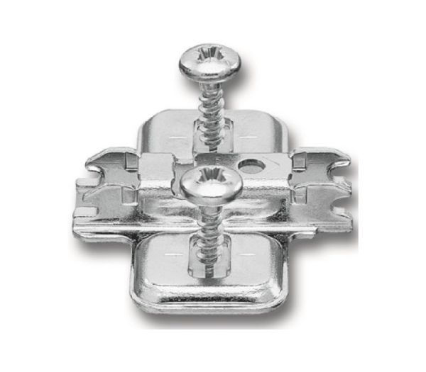 BLUM CLIP křížová mont. podložka, předm.šrouby Spax, VN:pozdl.otvor,odst.0mm
