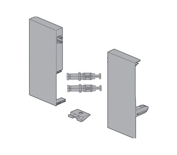 BLUM TANDEMBOX antaro držák čela výška D, plast šedý RAL 9006