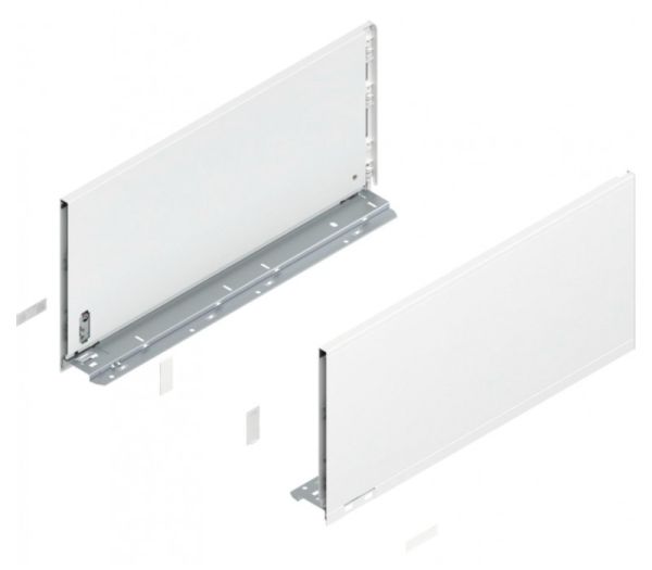 BLUM LEGRABOX pure bok výška F, md 400 mm, ocel hedvábně bílá - matná