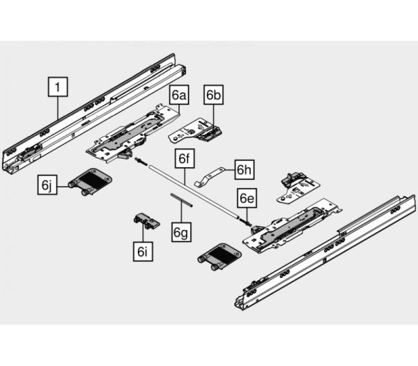 BLUM TIP-ON BLUMOTION pro TANDEMBOX jednotka typ S0, 0-10 kg