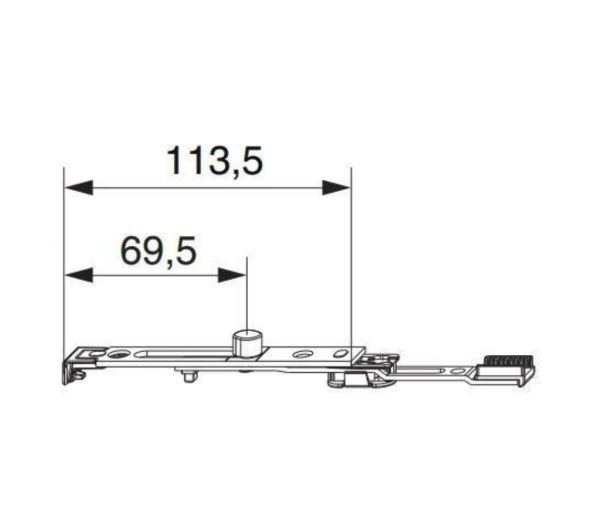 MACO horní ukončení s 90°omezením MULTI MATIC KS